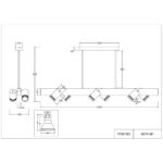 4074-6P, подвесная люстра, L1200xW190xH600, 6xGU10LEDx10W, excluded + LEDx18W, 700LM, 4000K, included — изображение 6