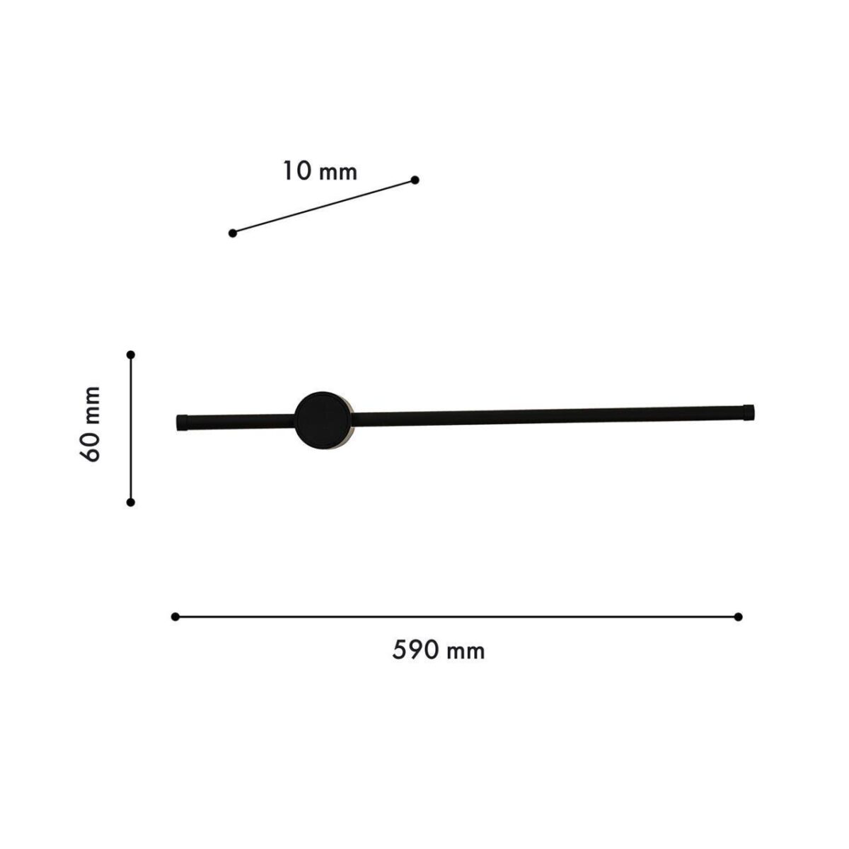 4167-2W, настенный светильник, D100xW60xH590, LEDx10W, 450LM, 4000K, included — изображение 3