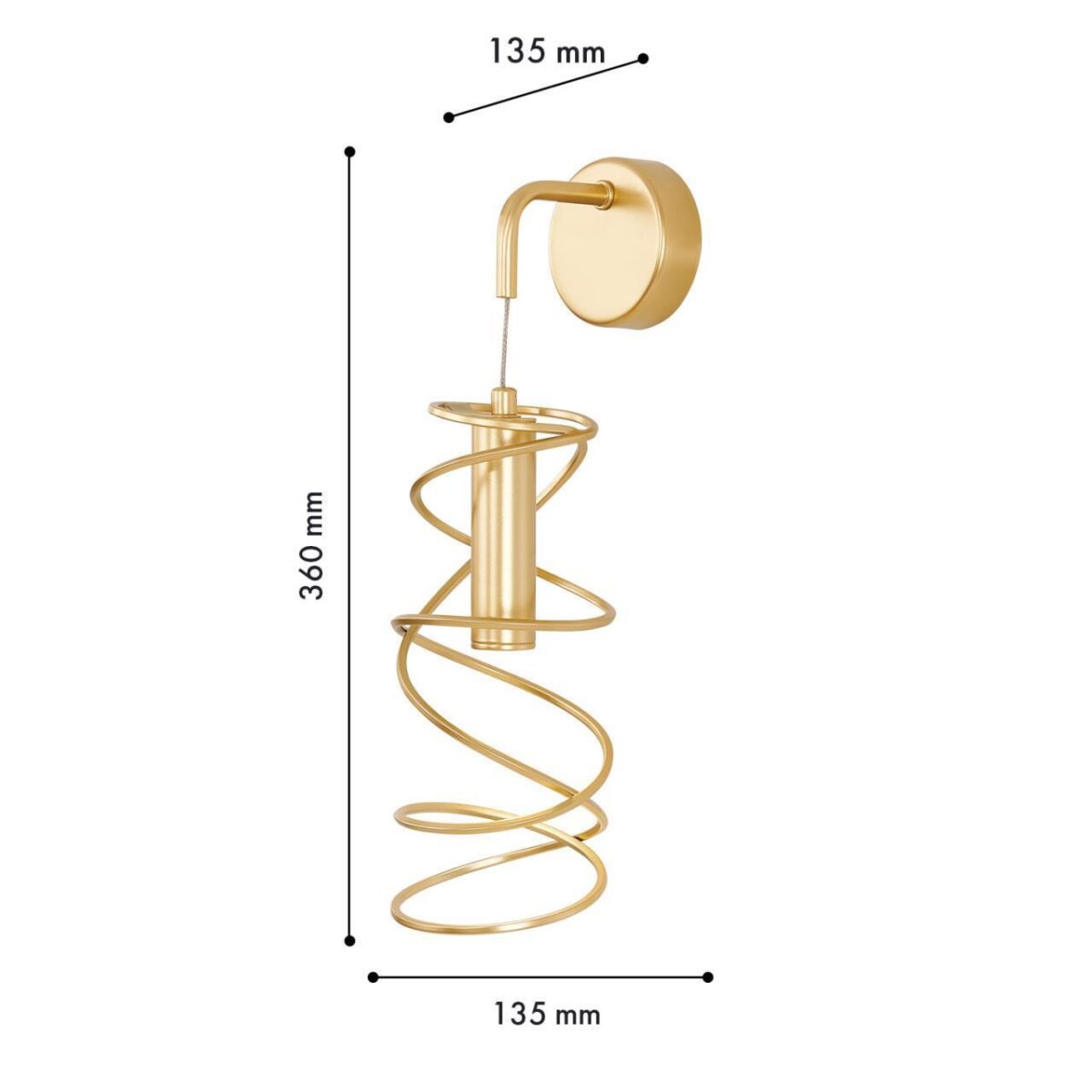 4554-1W, настенный светильник, D135xW135xH360, LEDx5W, 355LM, 4000K, included — изображение 3