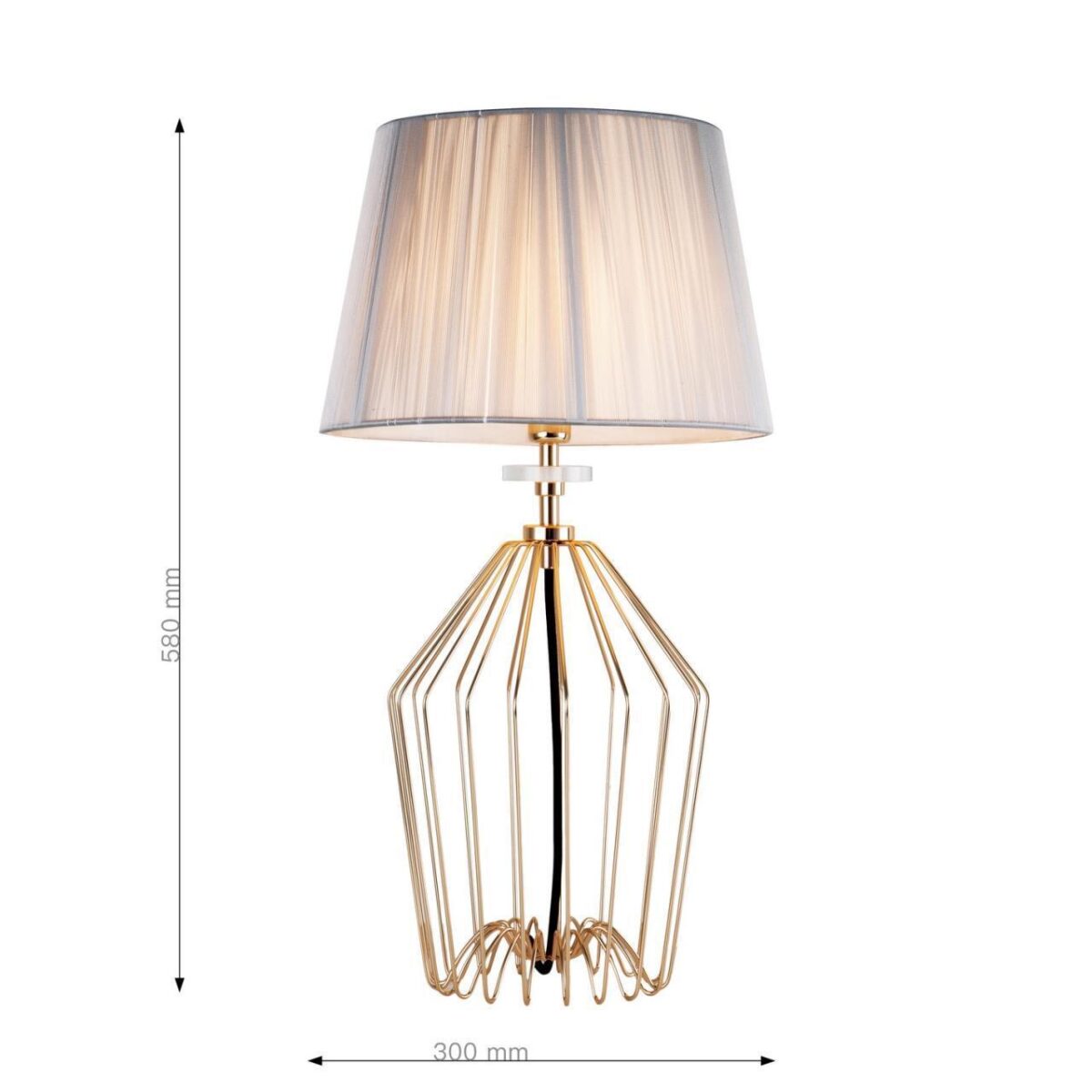 2690-1T, настольный светильник, D300xH580, 1xE27x40W , excluded — изображение 3