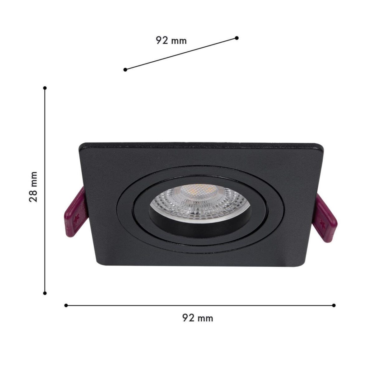 4646-1C, врезной светильник, L92xW92xH28, cutout:D80, 1xGU10x35W, IP20, excluded — изображение 3