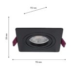 4646-1C, врезной светильник, L92xW92xH28, cutout:D80, 1xGU10x35W, IP20, excluded — изображение 3