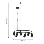 4635-6P, подвесная люстра, D600xH230/1500, 6xGU10x35W, excluded — изображение 3