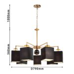 2822-7P, подвесная люстра, D790xH455/1520(H560/1625), 7xE14x40W, excluded — изображение 10