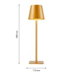 4616-1T, настольный светильник, D110xH380, LEDx3.5W, 265LM, 4000K, included, touch dimmer — изображение 3