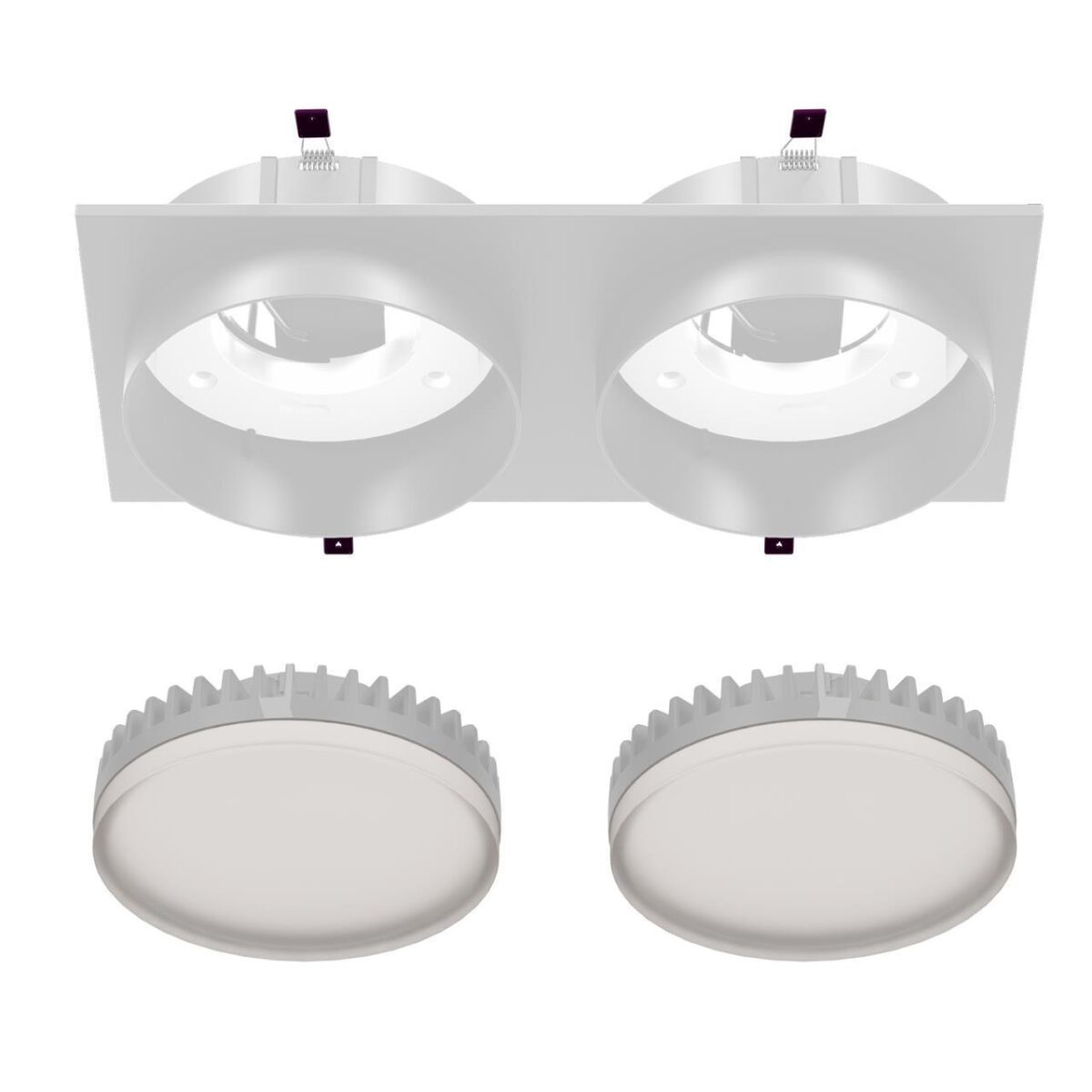 4649-2C, врезной светильник, L215xW108xH37, cutout:L186xW92, 2xGX53LEDx15W, IP20, excluded — изображение 4
