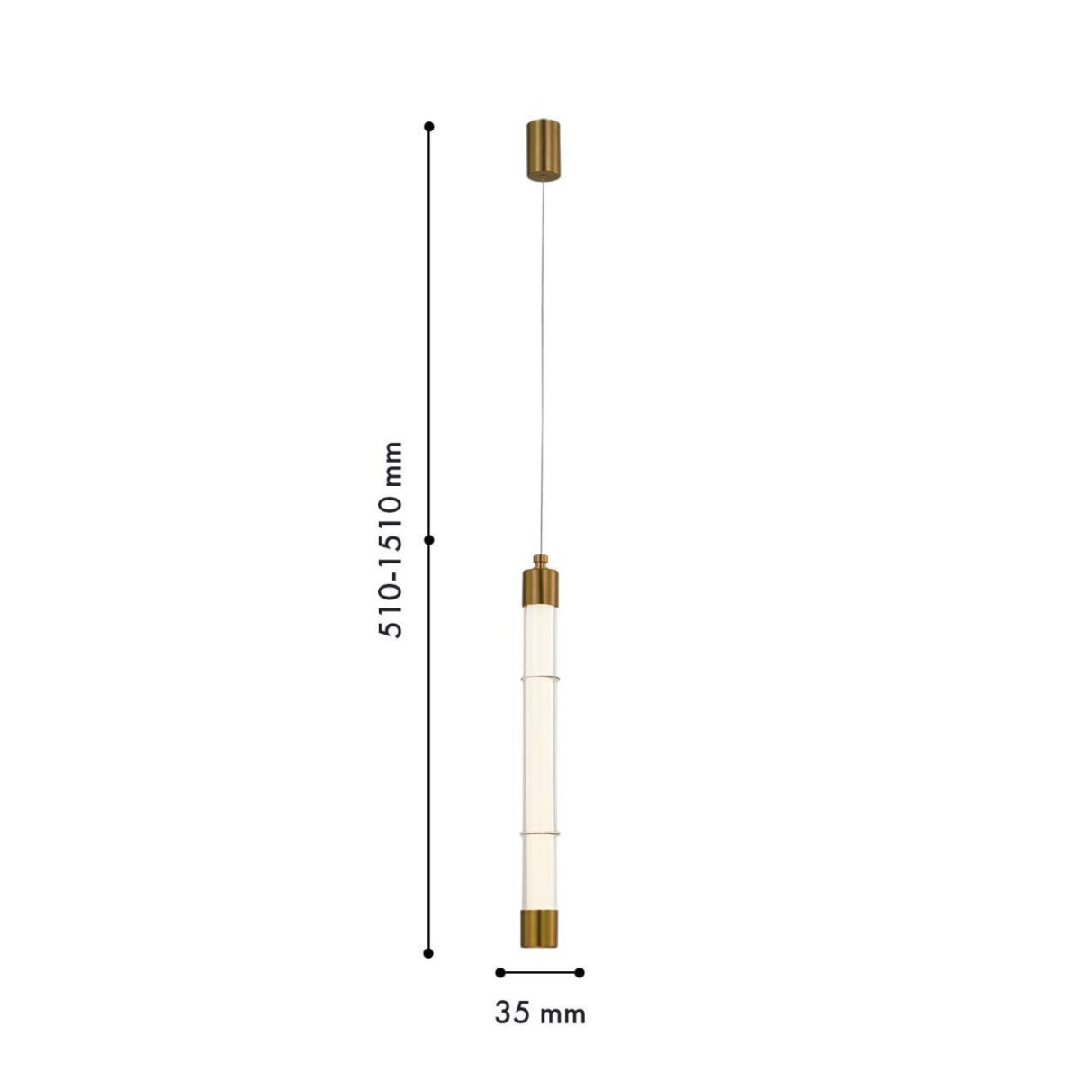 4558-1P, подвес, D35xH510/1510, LEDx4W, 460LM, 4000K, included — изображение 3