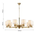 2679-10P, подвесная люстра, D940xH600/1160, 10xE14x40W, excluded — изображение 3