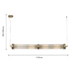 4092-4P, подвесная люстра, L1150xW120xH200/1200, 4xE27x60W, excluded — изображение 3