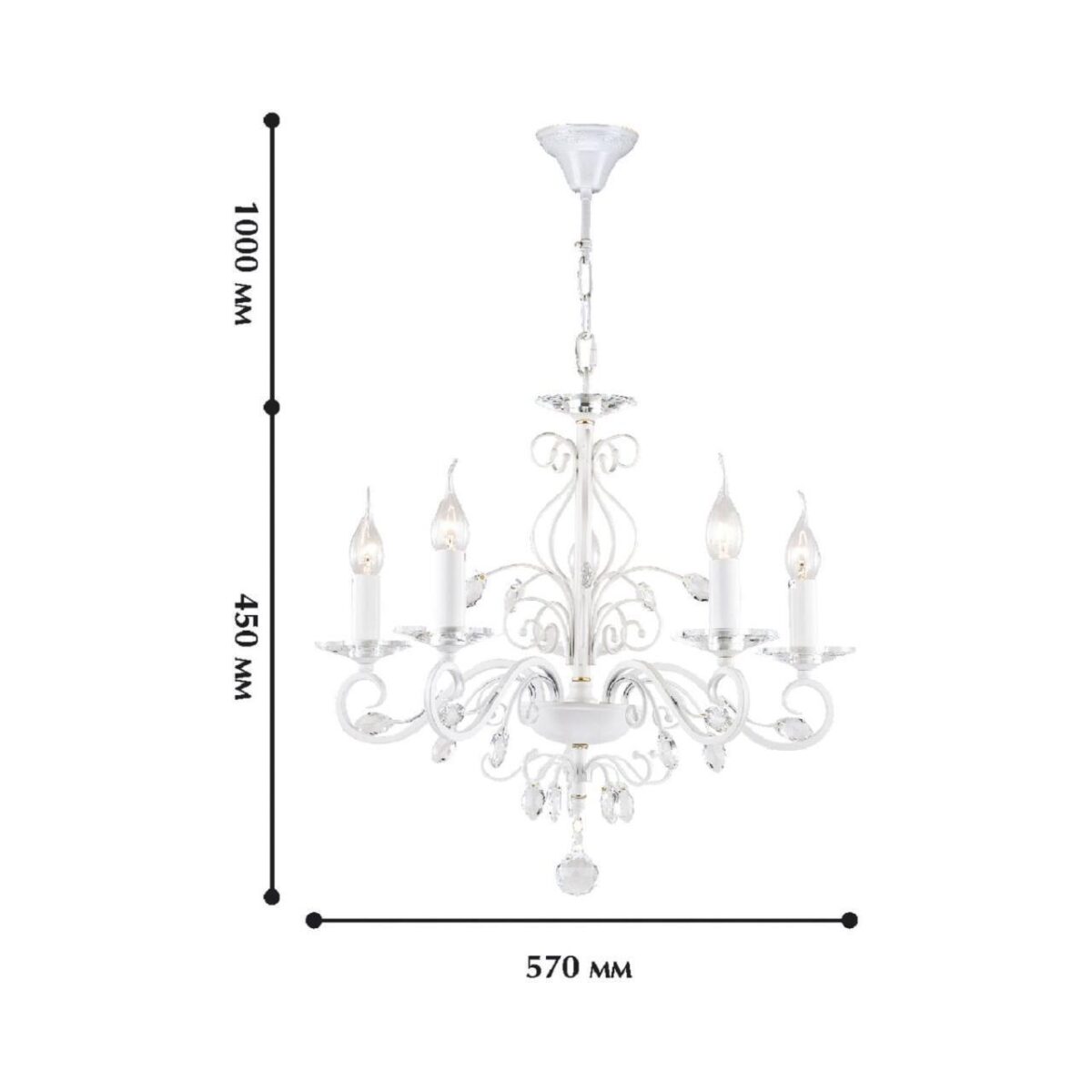 1733-5P, люстра подвесная, D540xH480/1510, 5xE14x40W, excluded — изображение 2