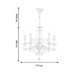 1733-5P, люстра подвесная, D540xH480/1510, 5xE14x40W, excluded — изображение 2