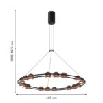 4561-18P, подвесная люстра, D650xH1500/1675, 18xLEDx4W, 4320LM, 4000K, included — изображение 2