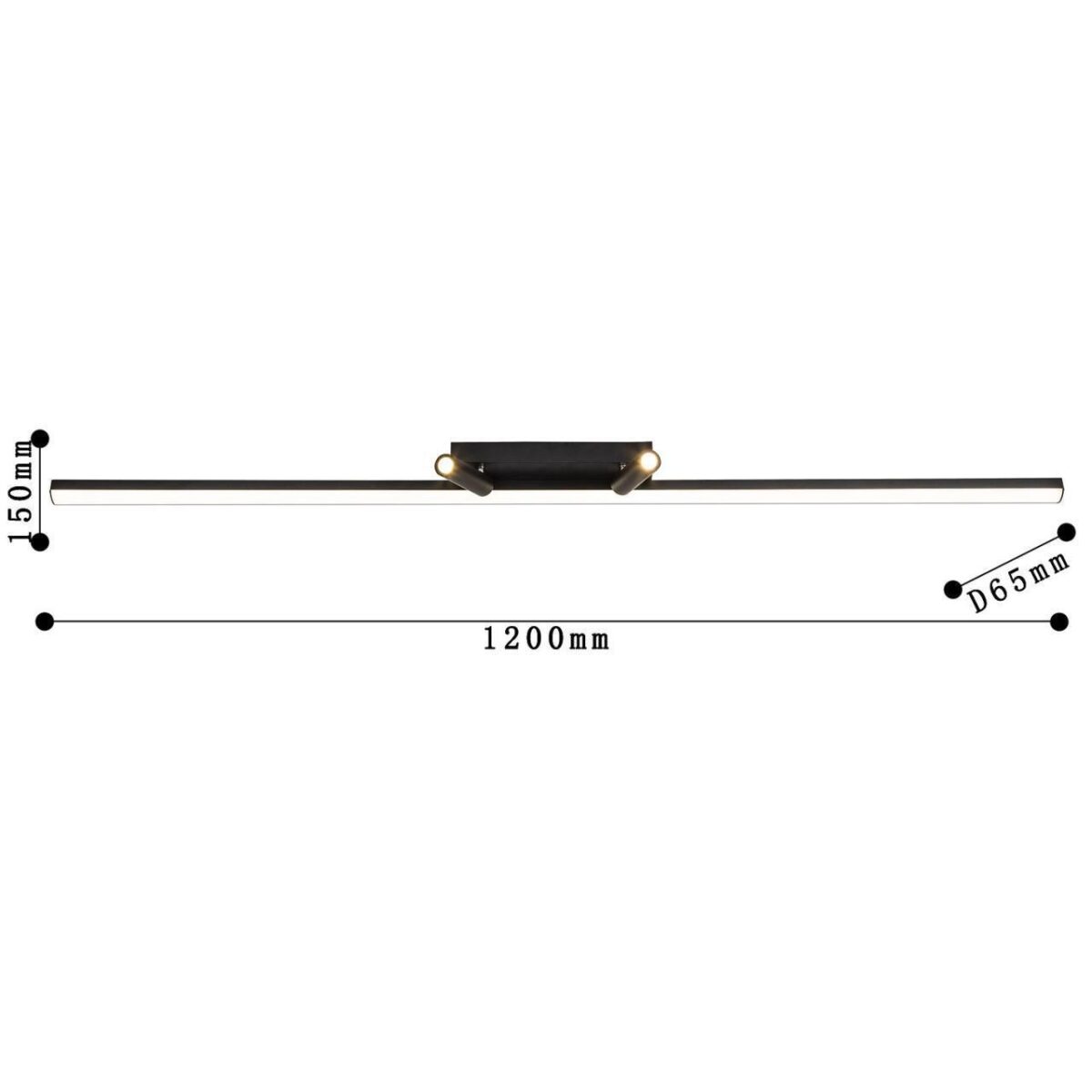 4089-3C, потолочный светильник, L1200xW65xH150, LEDx33W + 2xLEDx3W, 3120LM, 4000K, included, remote control — изображение 3
