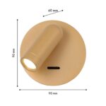 4498-1W, настенный светильник, D60xW90xH90, LEDx3W, 200LM, 4000K, included, switch — изображение 2