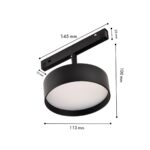 4583-1U, трековый светильник, D113xL145xH100, LEDx12W, 48V, 750LM, 2700-5700K, CRI>90, beam angle:100, included — изображение 3