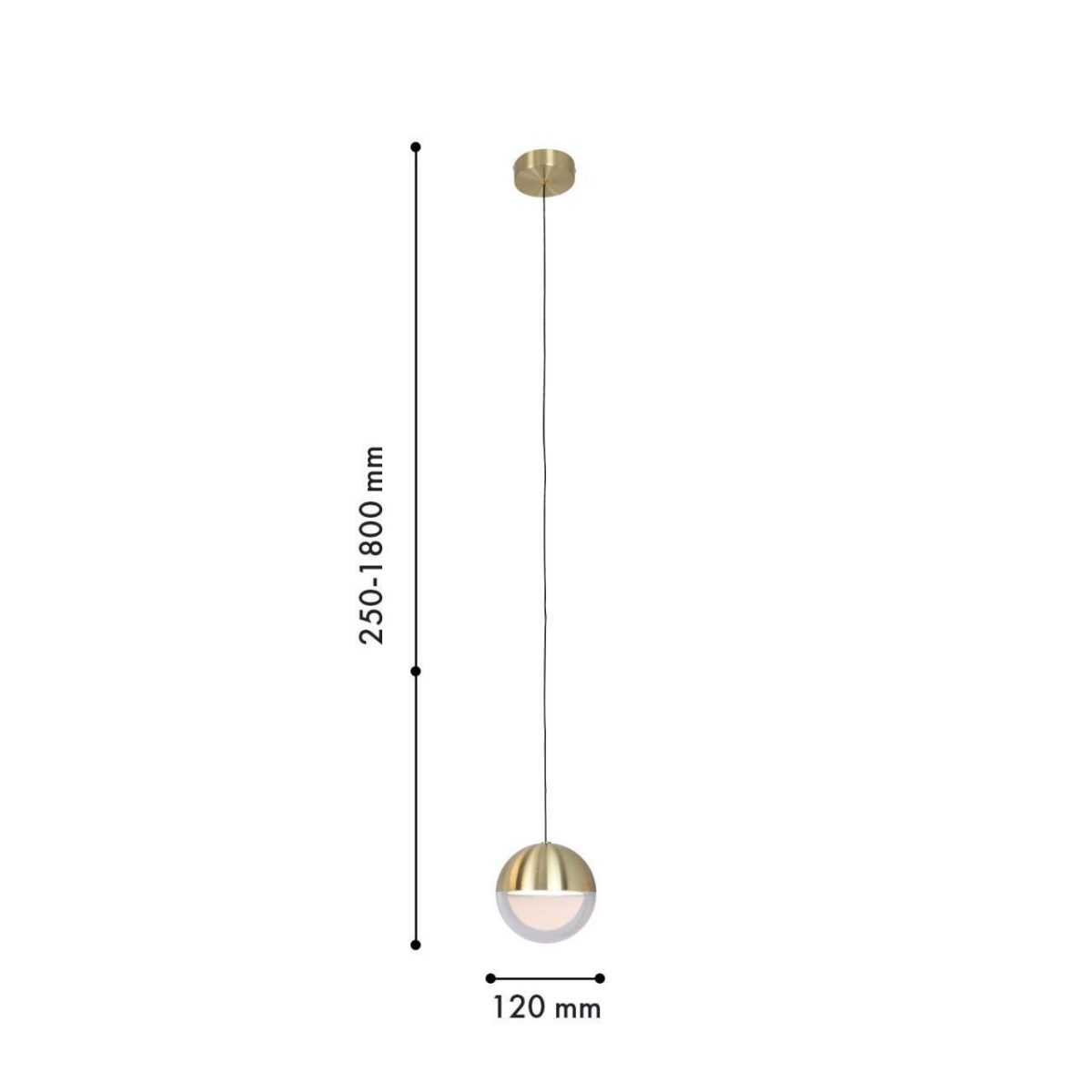 4370-1P, подвес, D120xH250/1800, LEDx5W, 350LM, 4000K, CRI>90, included — изображение 3