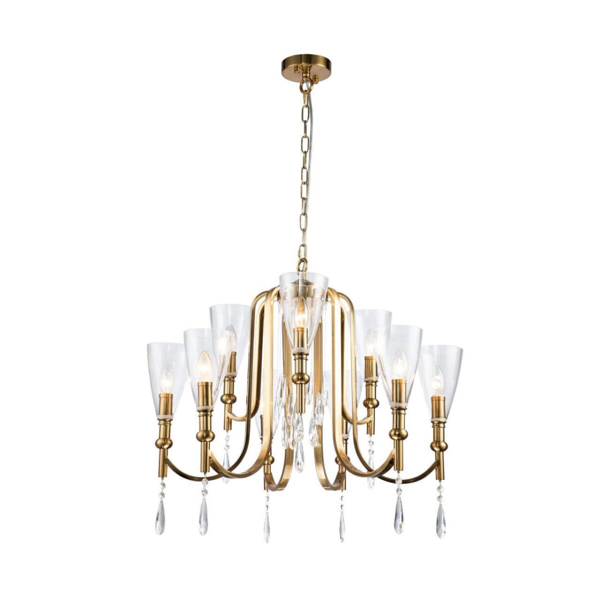 2968-9P, подвесная люстра, D700xH570/1570, 9xE14x40W, excluded 2968-9P, подвесная люстра, D700xH570/1570, 9xE14x40W, excluded — изображение 1