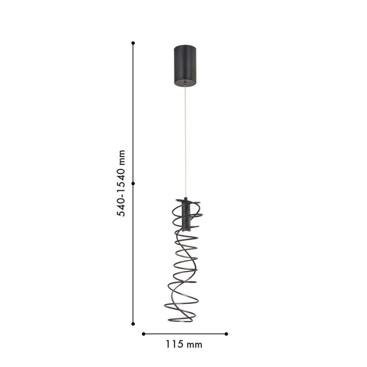 4555-2P, подвес, D115xH540/1540, LEDx5W, 215LM, 4000K, included — изображение 3