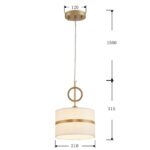 2634-1P, подвес, D210xH315/1815, 1xE14x40W, excluded — изображение 3