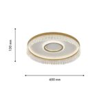 4186-2C, потолочная люстра, D600xH130, LEDx22W + LEDx136W, 8295LM, 3000-6000K, included, remote control — изображение 3