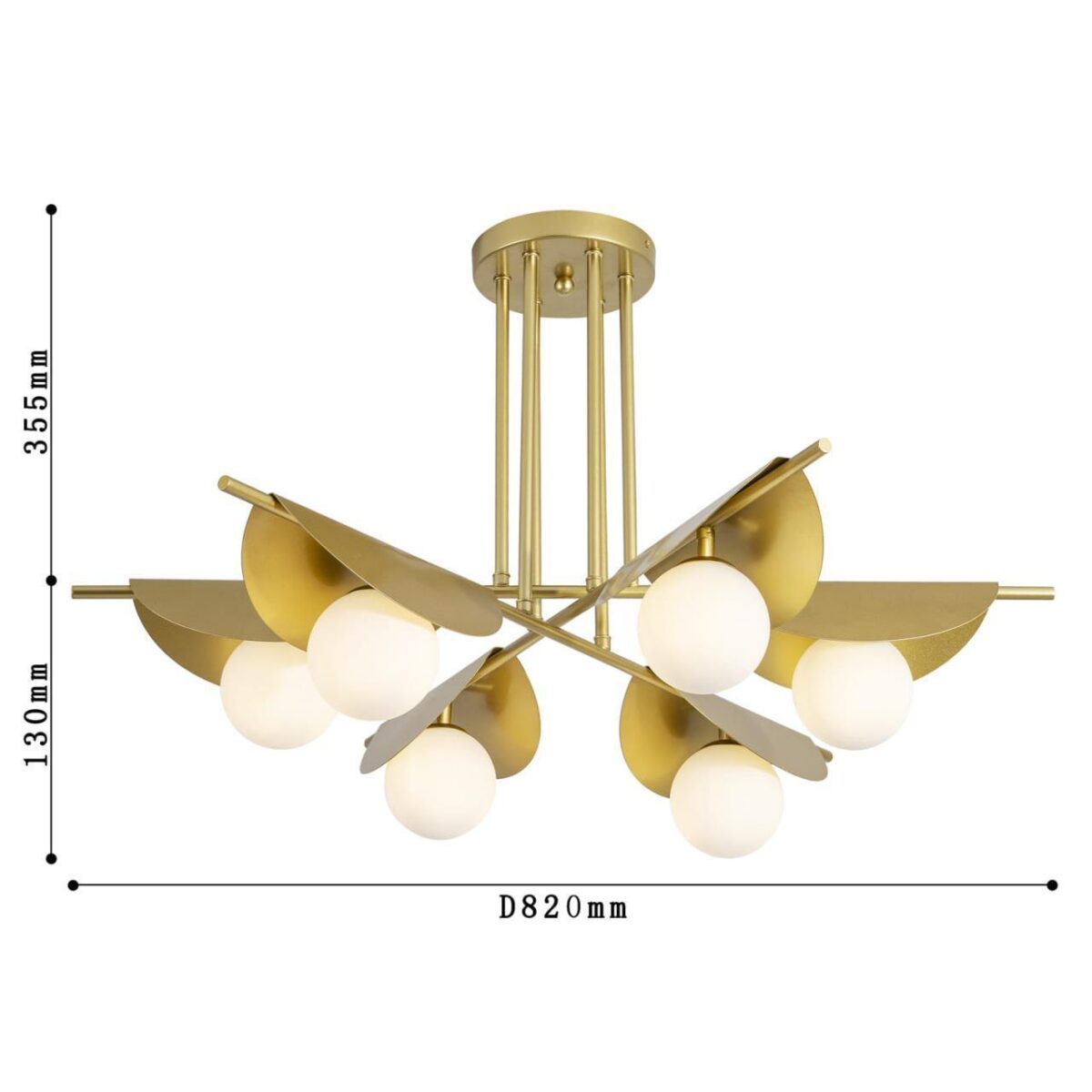 2366-6P, подвесная люстра, D820xH130/485, 6xG9x25W, excluded — изображение 3