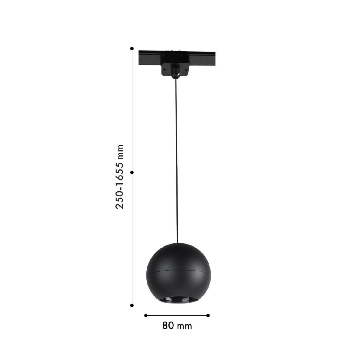 4227-1P, трековый светильник, D80xH1650, LEDx8W, 42V, 400LM, 3000-6000K, CRI>90, included — изображение 2