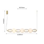 4057-3P, подвесная люстра, L1100xW170xH230/1430, LEDx47W, 3258LM, 3000K, included — изображение 3