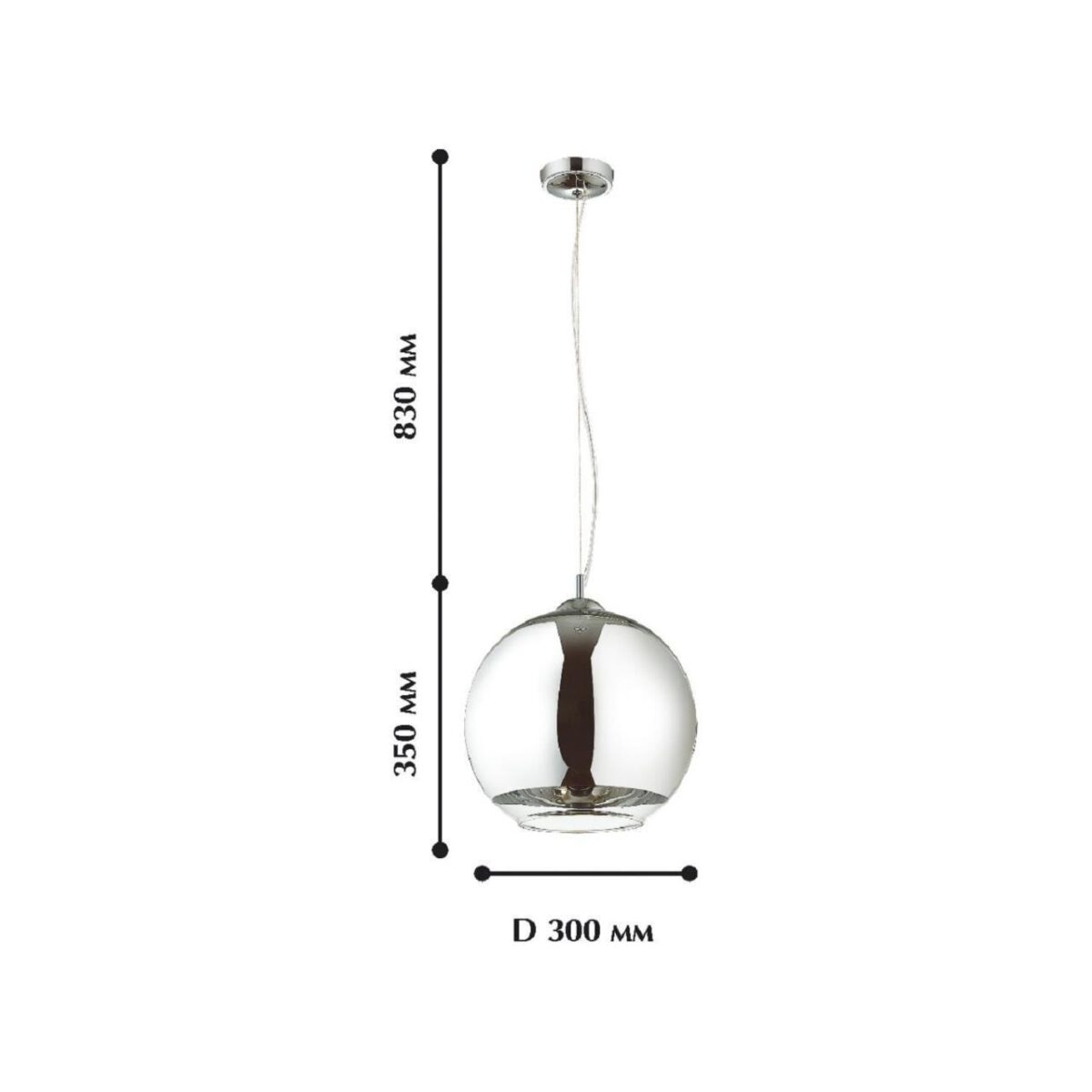 1688-1P, подвес, D300xH350/1550, 1xE27x60W, excluded — изображение 2
