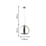 1688-1P, подвес, D300xH350/1550, 1xE27x60W, excluded — изображение 2