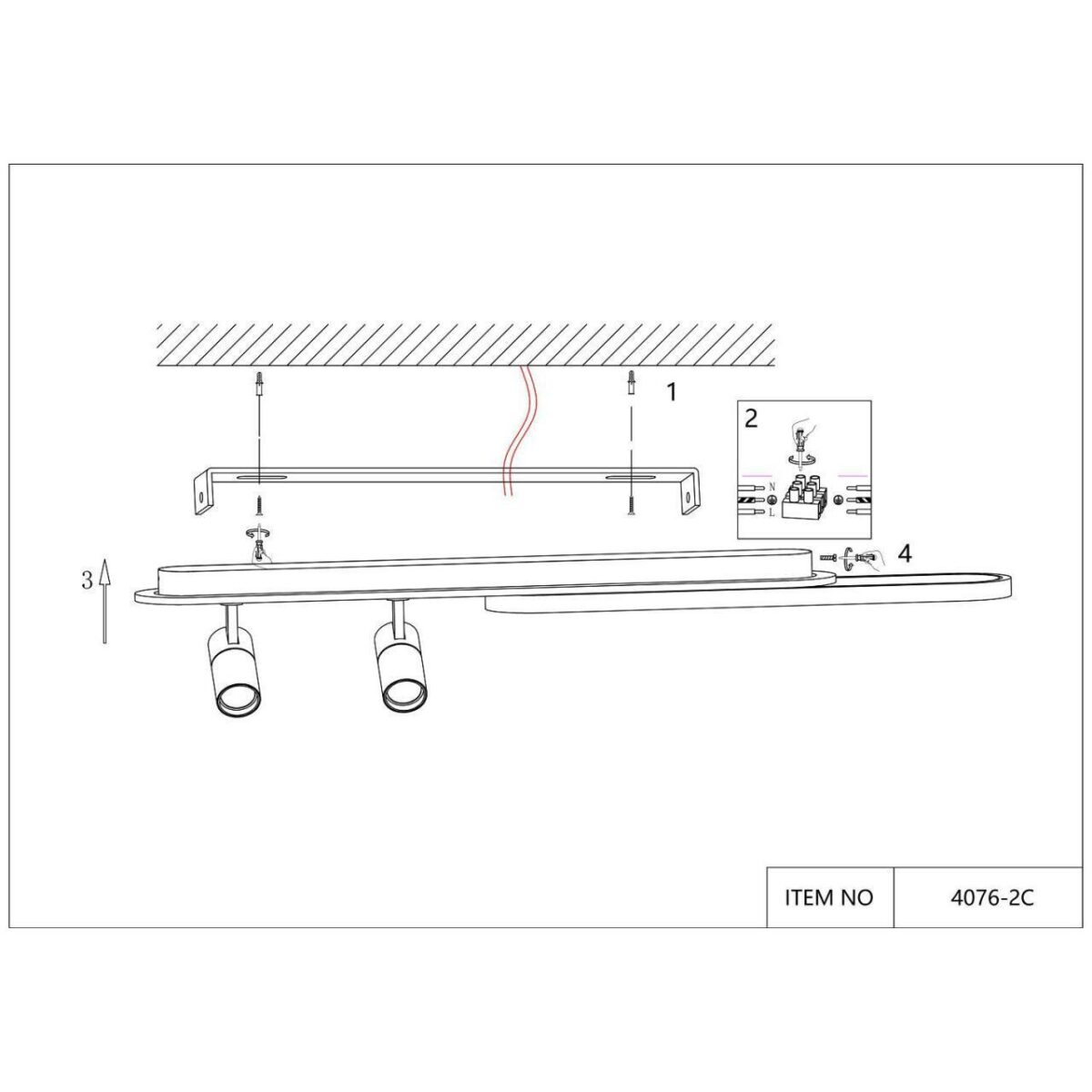4076-2C, потолочный светильник, L1000xW120xH160, LEDx50W, 2200-4200LM, 3000-6000K, included, remote control — изображение 10
