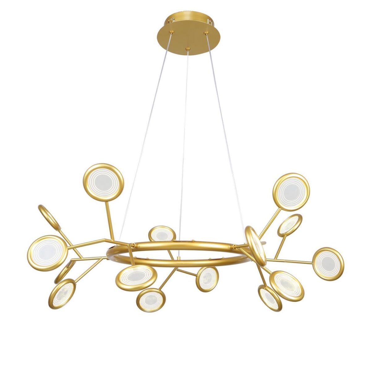 4253-15P, подвесная люстра, D740xH400/1100, 15xLEDx3W, 3825LM, 4000K, included 4253-15P, подвесная люстра, D740xH400/1100, 15xLEDx3W, 3825LM, 4000K, included — изображение 1