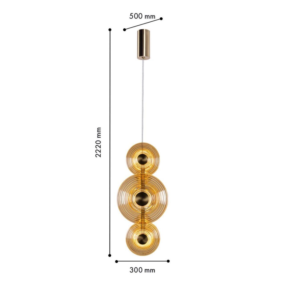 4571-6P, подвес, L300xW200xH2220, LEDx33W, 2300LM, 4000K, included — изображение 2