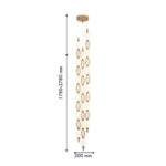 4559-3PC, подвесная/потолочная люстра, D200xH1780/2780 + D650xH890/1775 + D1980xH820/1725, 3xLEDx18W, 2910LM, 4000K, included — изображение 3
