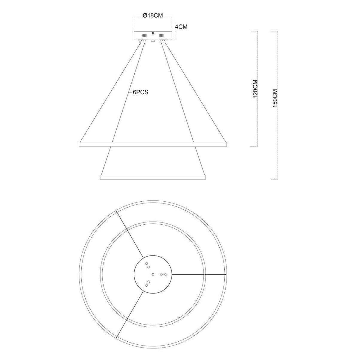 4591-180-6BL, потолочная чаша, D180xH40, цвет черный — изображение 5
