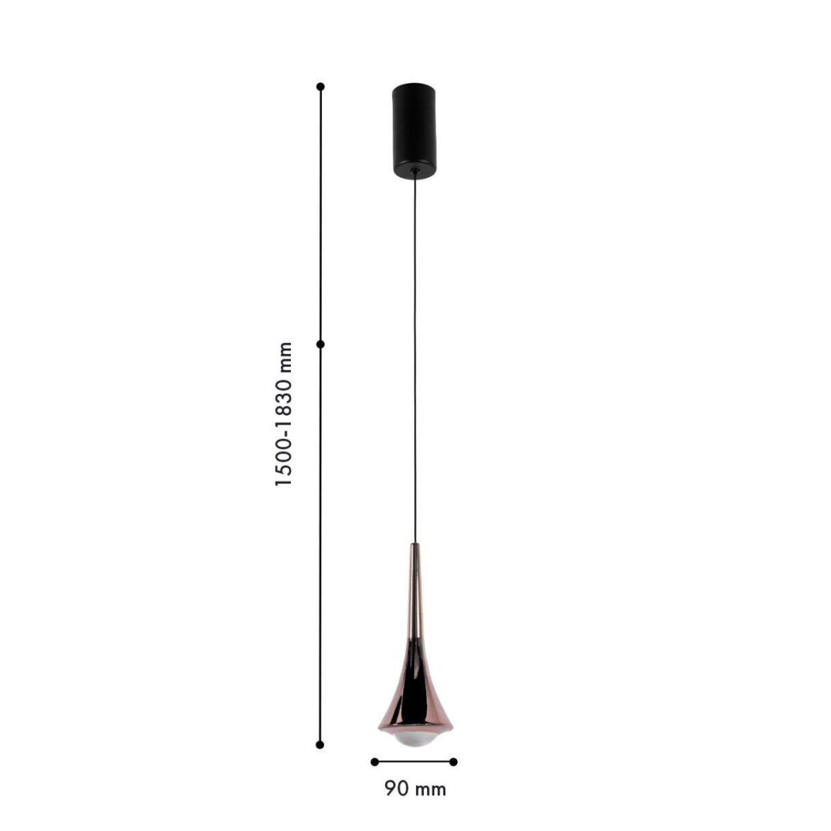 4292-1P, подвес, D90xH1500/1770, LEDx5W, 450LM, 4000K, included — изображение 3