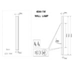 4044-1W, уличный светильник, D50xL800xW80, LEDx18W, 1440LM, 4000K, IP67, included — изображение 8