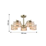 2488-5P, люстра, D590xH300, 5xE14x40W, excluded — изображение 3