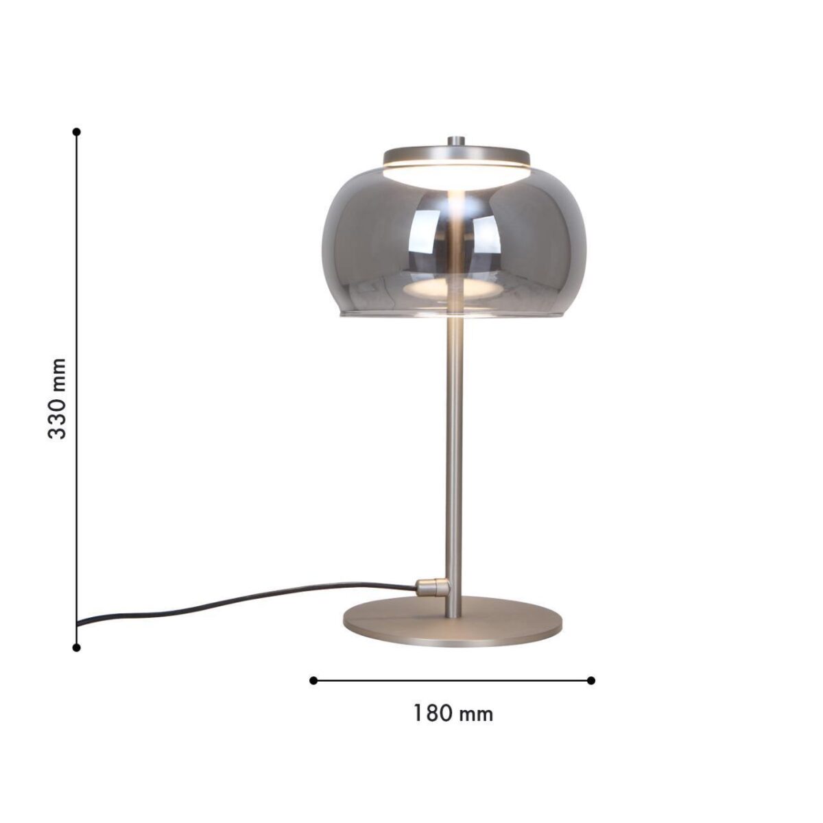 4376-1T, настольный светильник, D180xH330, LEDx7W, 490LM, 4000K, CRI>90, included, switch — изображение 3