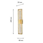 4195-2W, настенный светильник, D55xW80xH400, 2xLEDx16W, 2880LM, 4000K, included — изображение 3