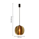 4261-1P, подвес, D250xH335/1835, 1xE27x40W, excluded — изображение 2