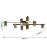 2827-8P, потолочная люстра, L890xW590xH120, 8xGU10x35W, included — изображение 3