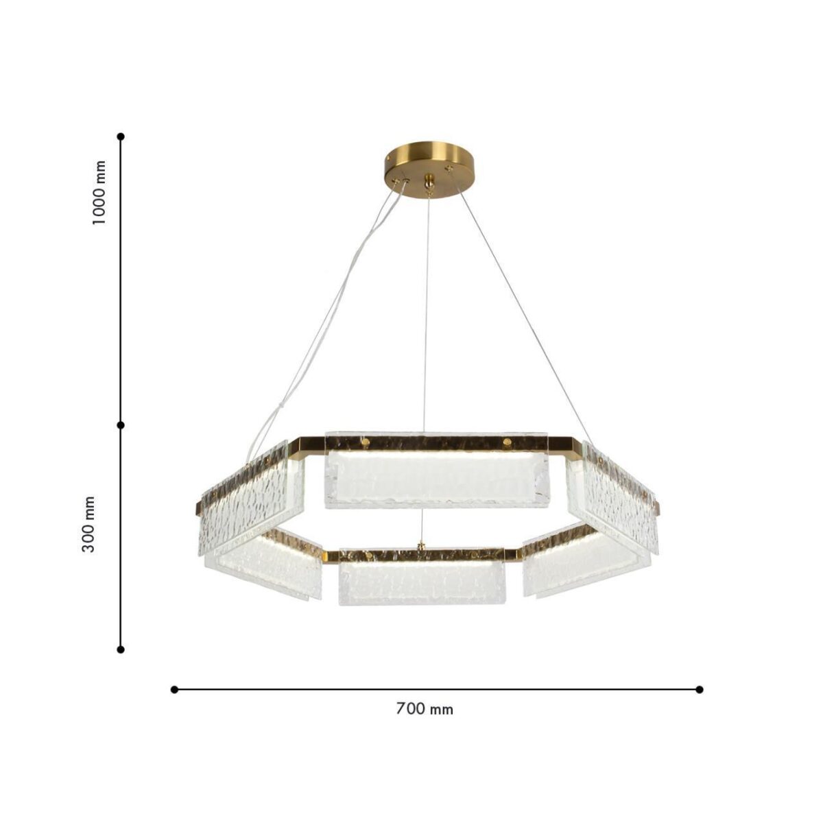 4518-6P, подвесная люстра, D700xH300/1000, 6xLEDx5W, 2400LM, 4000K, included — изображение 3