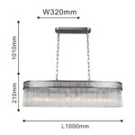 4201-12P, подвесная люстра, L1000xW320xH380/1220, 12xE14x40W, excluded — изображение 3