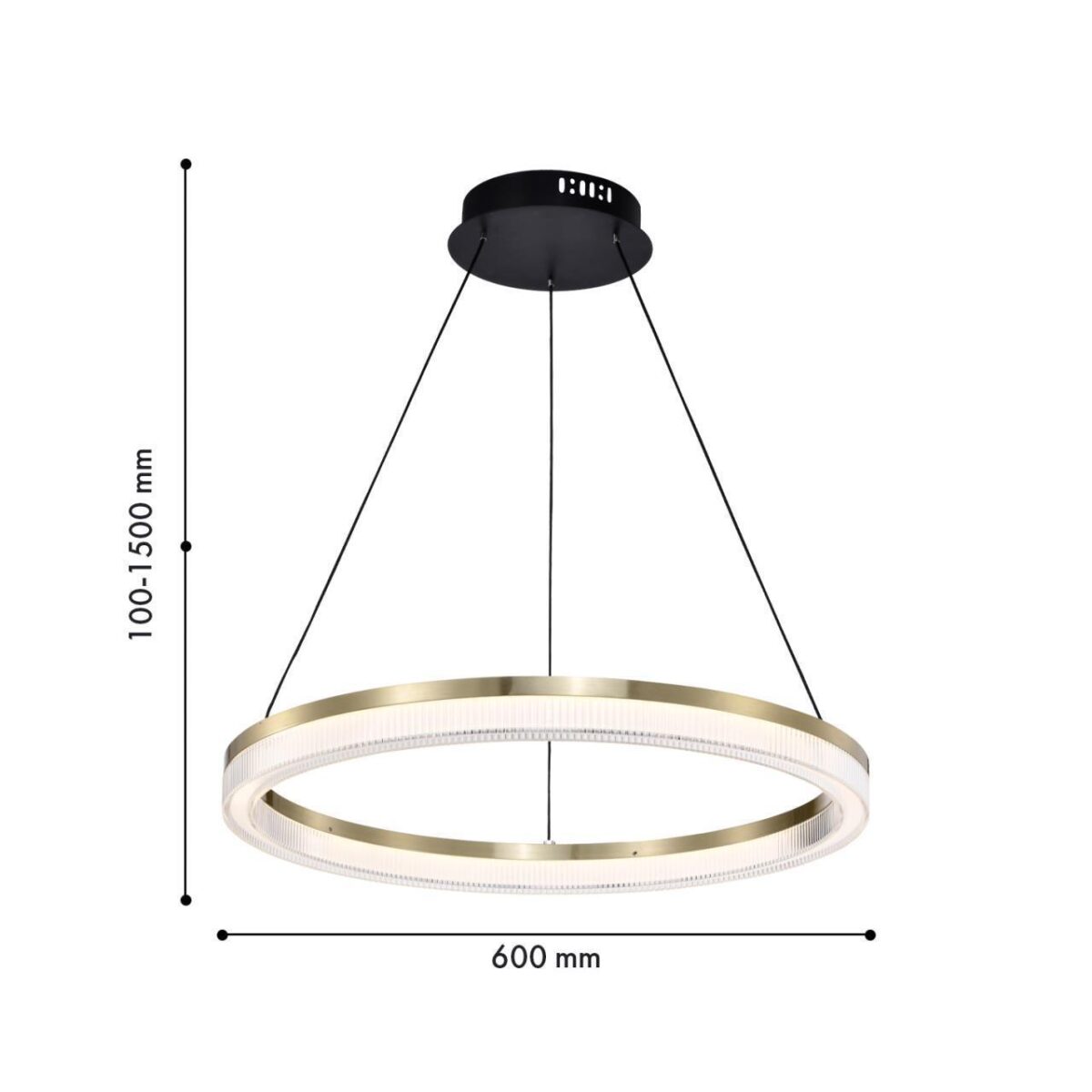 4400-6P, подвесная люстра, D600xH100/1500, LEDx30W, 2625LM, 4000K, IP20, included — изображение 2
