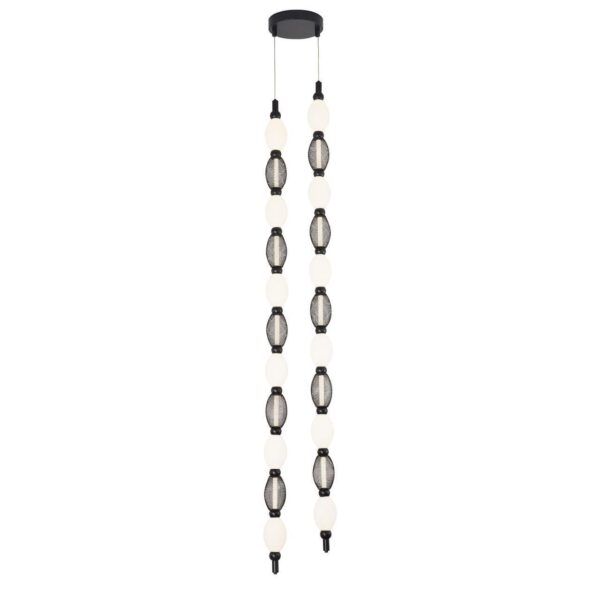 4560-2PC, подвесная/потолочная люстра, D200xH1780/2780 + D640xH890/1775 + D1800xH820/1725, 2xLEDx18W, 1630LM, 4000K, included