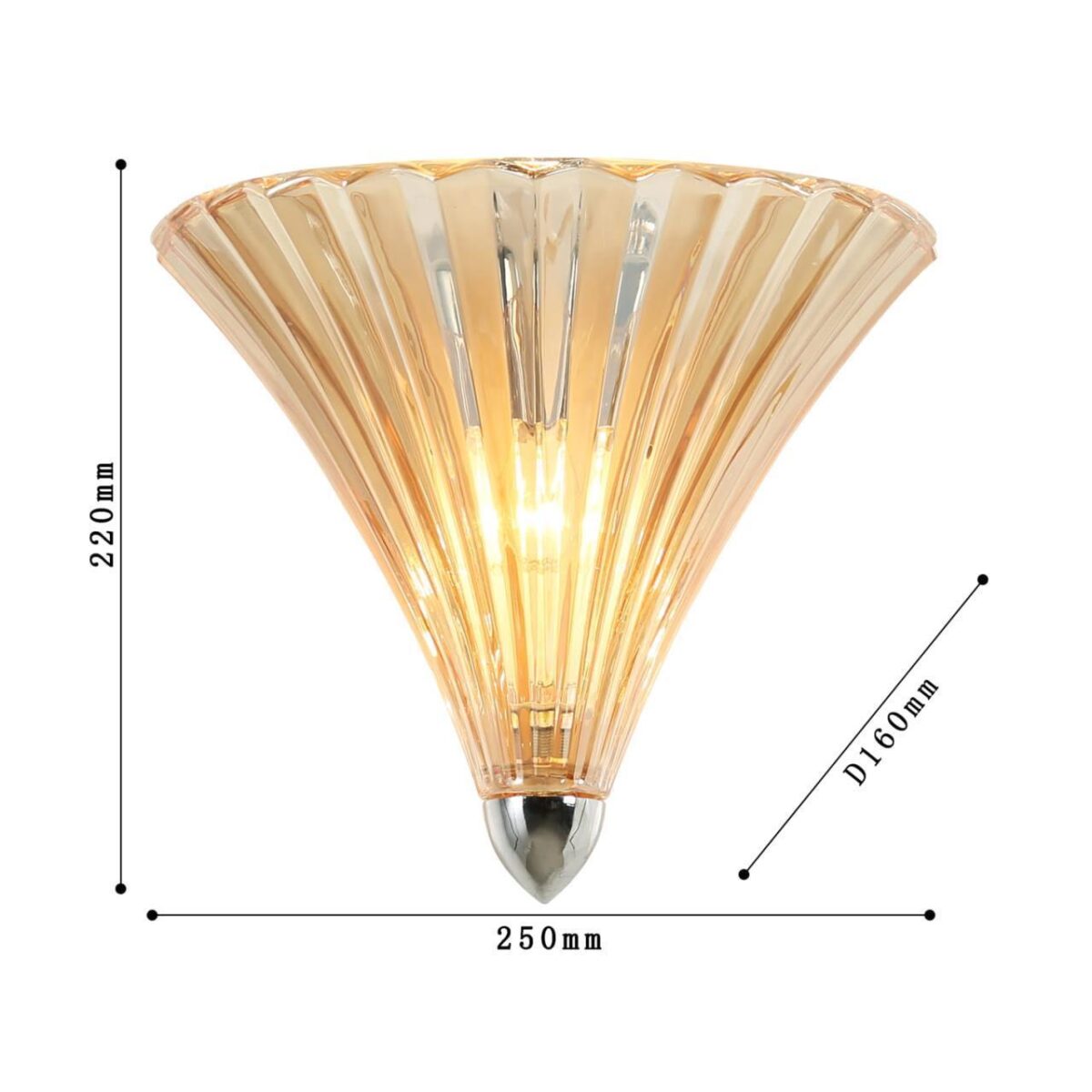 1697-1W, настенный светильник, D160xW250xH220, 1xE14x40W, excluded — изображение 4