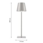 4617-1T, настольный светильник, D110xH380, LEDx3.5W, 265LM, 4000K, included, touch dimmer — изображение 3