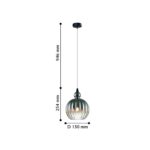 2327-1P, подвес, D150xH255/1455, 1xG9x40W, excluded — изображение 2