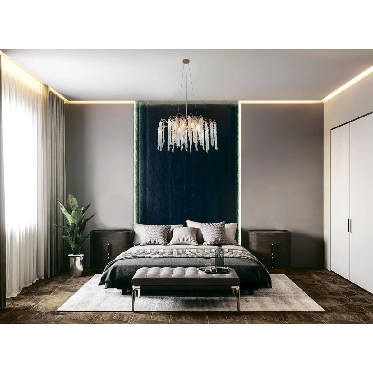 4134-9P, подвесная люстра, D850xH350/1200, 9xE14x60W, excluded — изображение 7