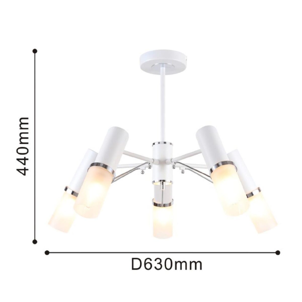 2559-5P, потолочная люстра, D630xH440, 5xE14x40W, excluded — изображение 3